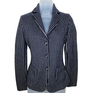 Effetto F. Cashmere Sweater Cardigan Blazer Hickory Stripe Railroad Small Italy